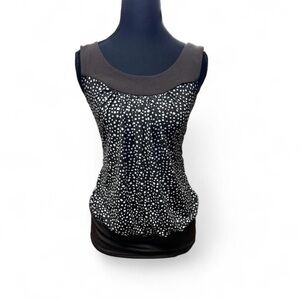 y2k polka dot bubble hem top 🤍 brown+ white a byer chic office core 2000s fairy